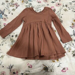 Quincy Mae Ribbed Long Sleeve Dress